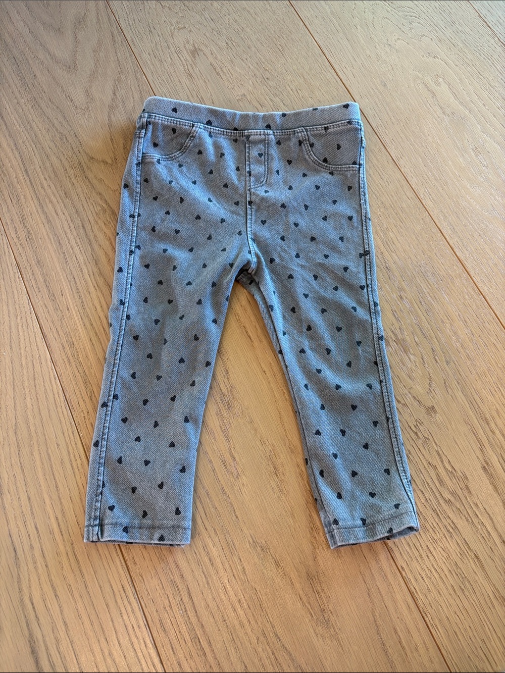 Zara Jeggings with Black Heart Print